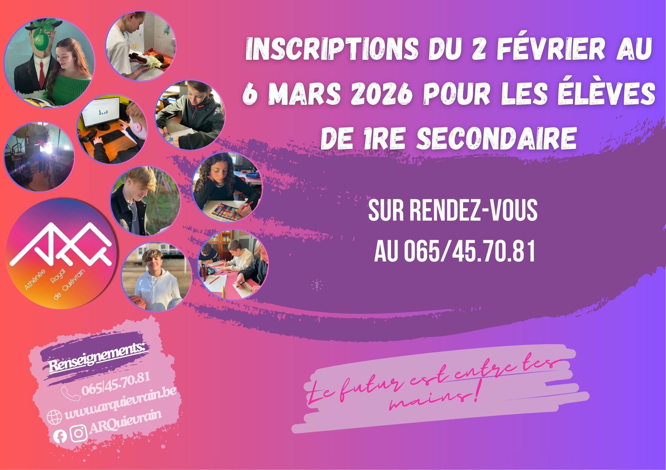 Inscriptions en 1ère année (rentrée 2026)