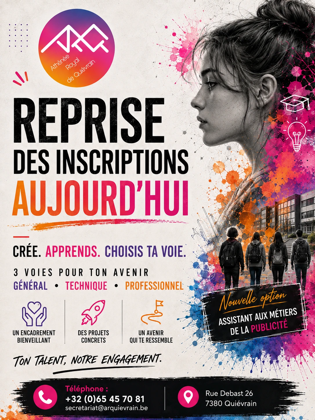 Les inscriptions reprennent pour la rentrée 2026-2027