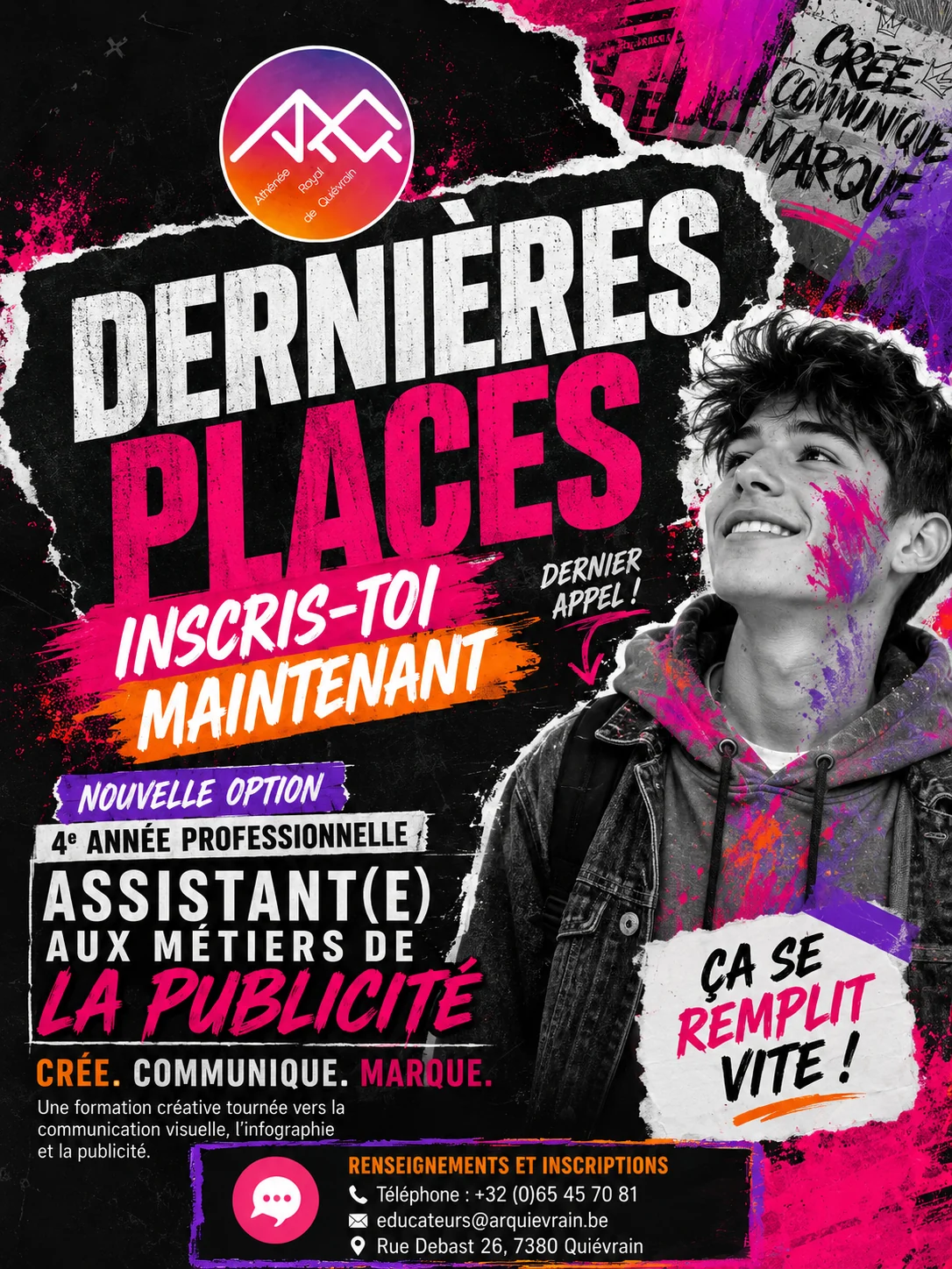 Dernières places : Assistant(e) aux métiers de la publicité
